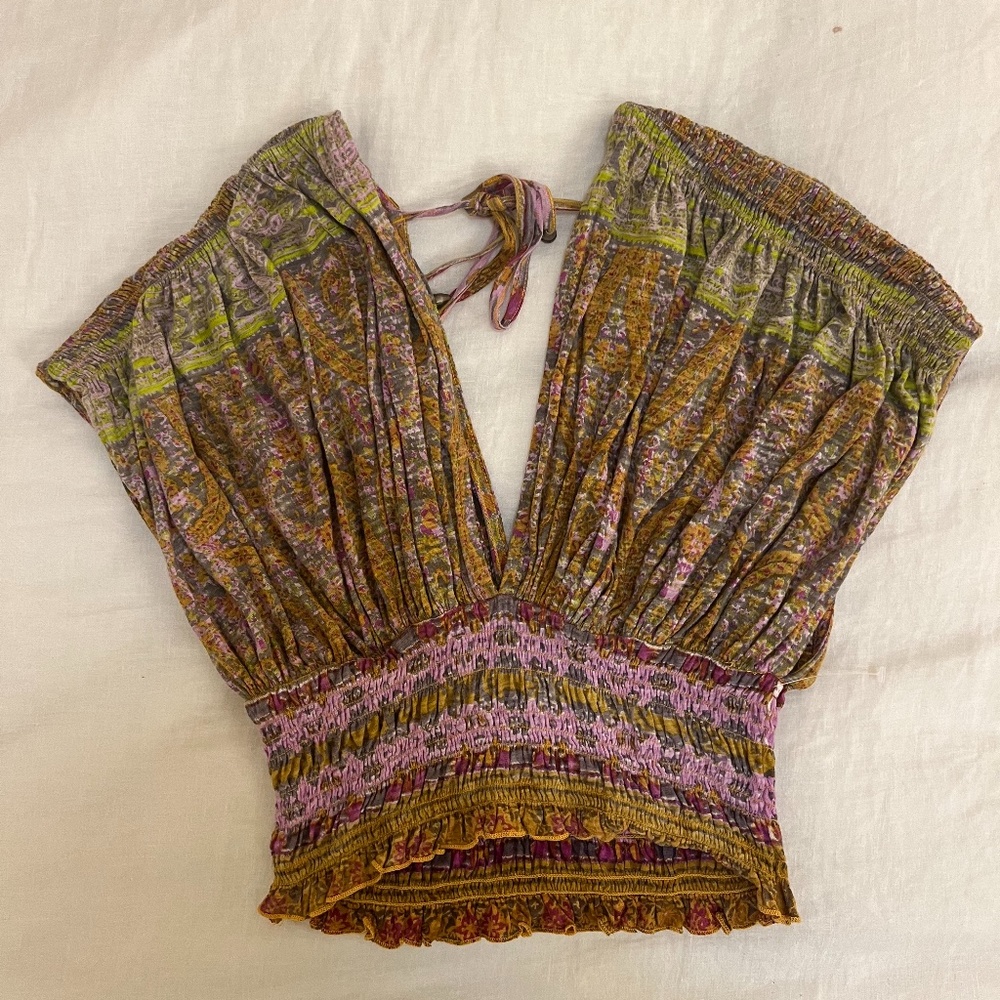 Free People Ruffled Boho Top